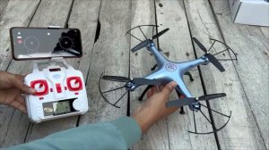 SYMA X5HW WiFi FPV Camera Drone Unboxing & Testing with Remote Control