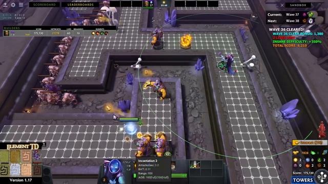 Element TD Dota 2 Insane 1.55M Score Top10 Leaderboard with 346 Icefrogs v1.17 смотреть онлайн