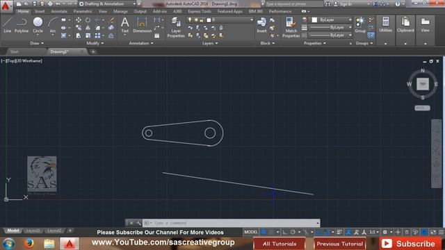Autocad 2016 - 21. How to use Rotate & Stretch Command ? смотреть онлайн