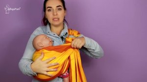 Слинг с кольцами для новорождённого на бедре - Слингопарк