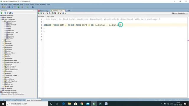 SQL Query to find total employees department-wise and include department with zero employee смотреть онлайн