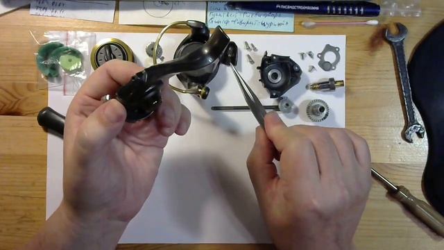 Катушка Ryobi Spiritual-DX 800 - разбор-обзор-первичное ТО. смотреть онлайн