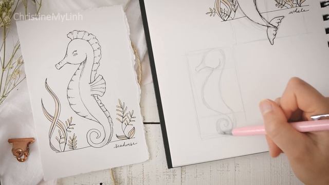 How to Draw Animals | Under the Sea Doodle with me! смотреть онлайн