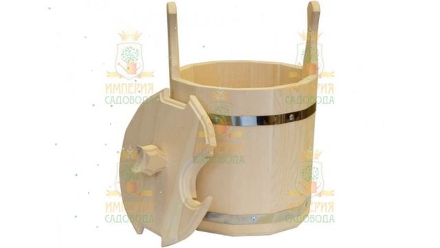 Запарник с крышкой с пластиковой вставкой, 17л, кедр (Наш Кедр), 207 обзор 5353