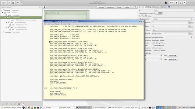 Linux Gtk Glade Programming Part 27 Tree Views смотреть онлайн