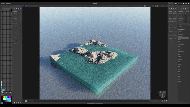 Realistic Water In MagicaVoxel
