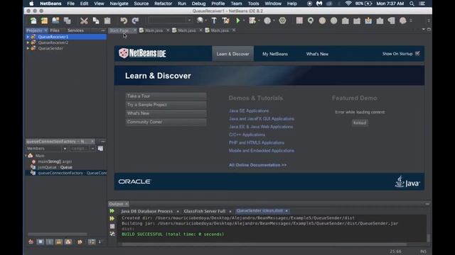 JMS (Queue) behaviour in Netbeans 8.2 смотреть онлайн