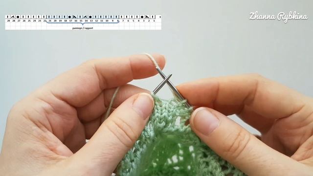 Нежные ажурные ромбы спицами - идеальный узор для тонких кофточек и шалей. смотреть онлайн