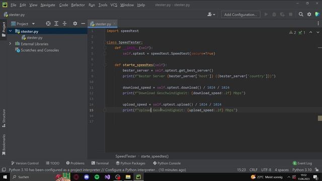 Python Tutorial #28 Internet Speed Test in Python programmieren смотреть онлайн