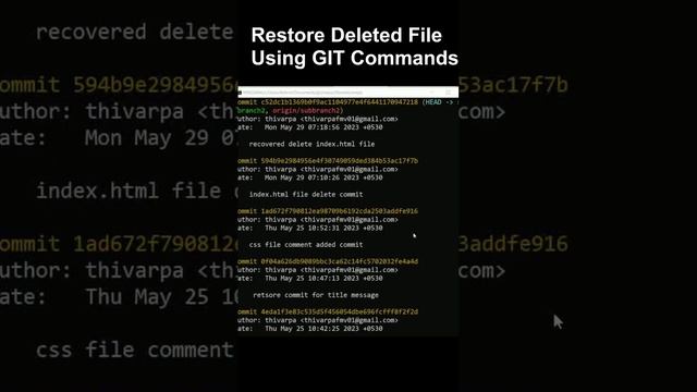 ?Try This GIT command ?️ for restore ?️your file смотреть онлайн