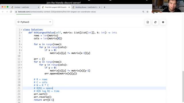 1738. Find Kth Largest XOR Coordinate Value (Leetcode Medium) смотреть онлайн