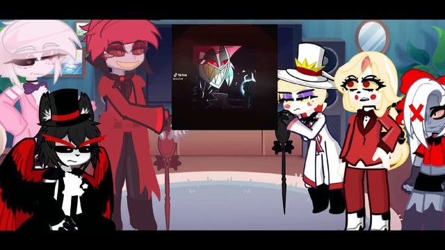 Hazbin hotel react to each other 1/6 || Alastor p1/7 || ships and creds in video смотреть онлайн