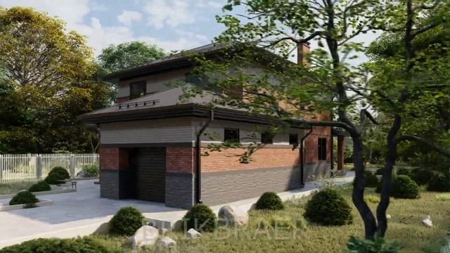 Проект двухэтажного дома площадью 294 м2 смотреть онлайн