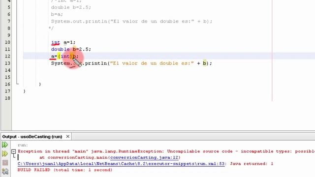 CURSO JAVA SE- 14 EJERCICIO CASTING смотреть онлайн