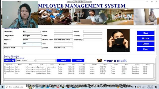How to create HR or Human Resource Management System Software in Python. with MySQL Database. смотреть онлайн