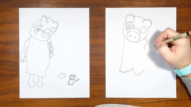 How to draw Distorted Piggy (Piggy) смотреть онлайн