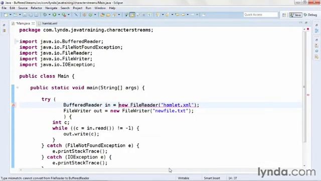 java tutorial Using Buffered Streams смотреть онлайн