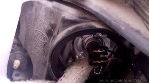 Замена лампы ближнего света справа KIA CEED