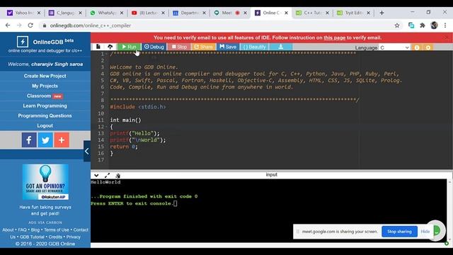Lecture 2: C ਅਤੇ C++ ਵਿੱਚ ਪਹਿਲਾ ਪ੍ਰੋਗਰਾਮ ਕਿਵੇਂ ਬਣਾਇਆ ਜਾਵੇ.First Program in C & C++, Punjabi Languag смотреть онлайн