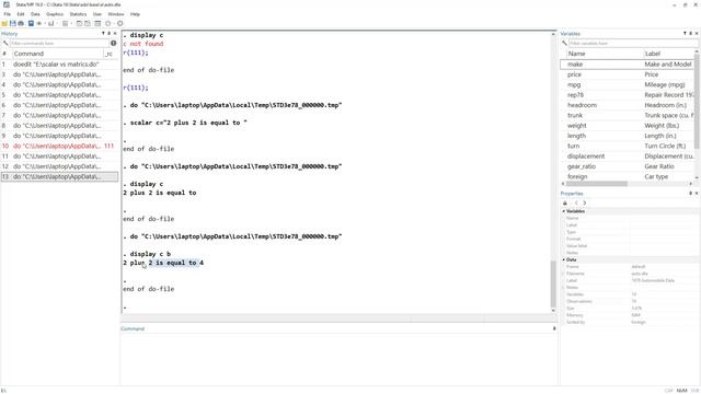 How to use Scalar and Matrix in Stata смотреть онлайн