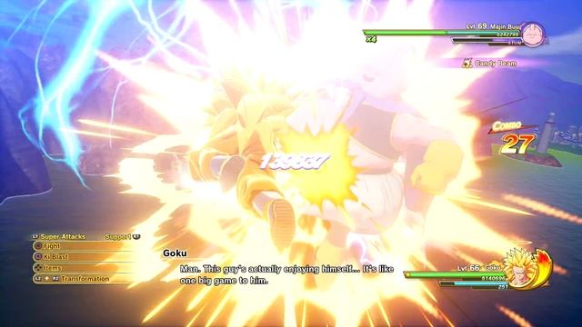 Dragon Ball Z Kakarot - Goku SSJ3 Transformation & Buu Fight (Super Saiyan 3) смотреть онлайн