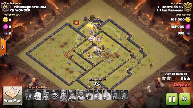 Attack hall 11 full star | max hall 11| use valkyrie giant healer смотреть онлайн