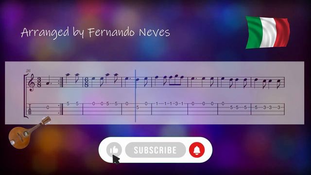 Neapolitan Tarantella For Mandolin & Guitar #tarantella #mandolin #tablature