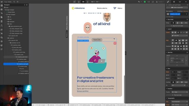07. Advanced Webflow development tutorial: STICKY CARDS section смотреть онлайн