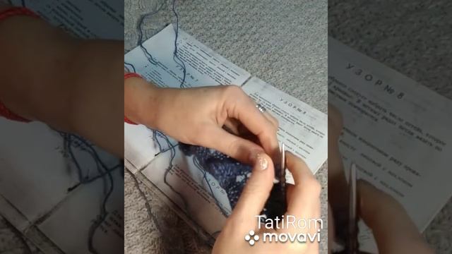 ажурный  быстрый  палантин спицами