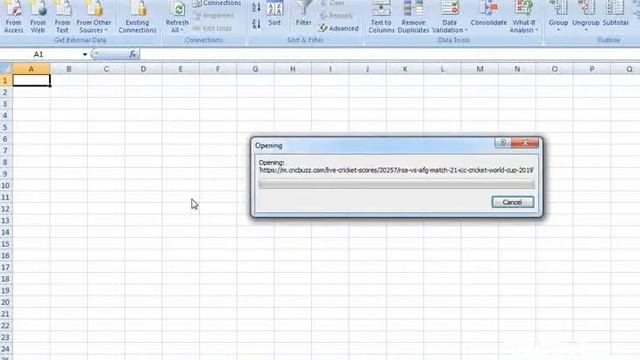 Live Cricket score in Excel / Import webpage details into Excel смотреть онлайн