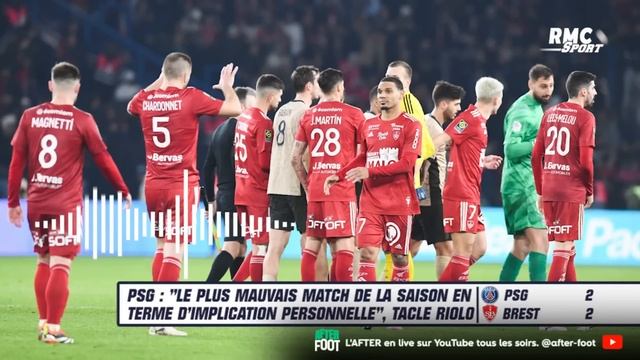 PSG 2-2 Brest: "Le plus mauvais match des Parisiens en terme d'implication personnelle", tacle Riol смотреть онлайн