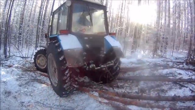 МТЗ 892 и МТЗ 82 трелевка леса смотреть онлайн