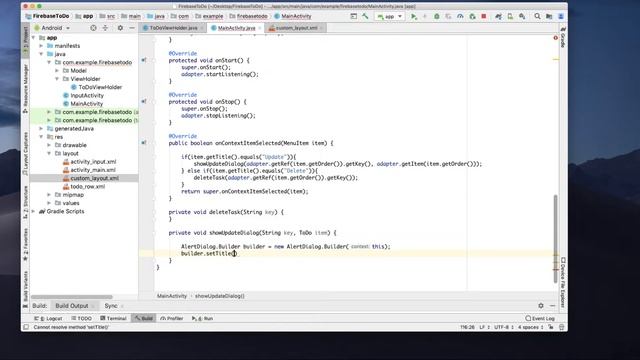 4. Firebase Database + ToDo List CRUD + RecyclerView + CardView смотреть онлайн