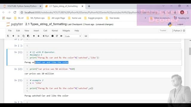 Python Tutorial | String Formatting | String Formatting With Percent Operator | Python Tutorial 6 смотреть онлайн