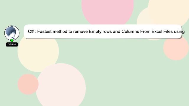 C# : Fastest method to remove Empty rows and Columns From Excel Files using Interop смотреть онлайн