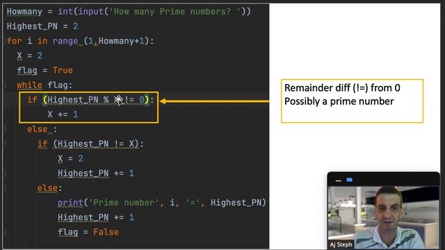 print prime numbers with Python смотреть онлайн