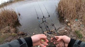 Ловля карася на пружину!