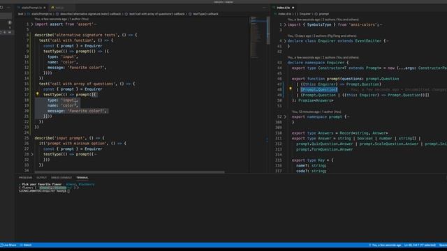 [typescript] add types to enquirer, streaming part 22 смотреть онлайн
