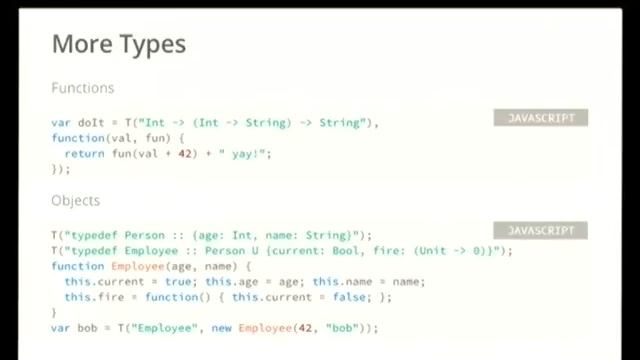 Ristretto runtime types for JavaScript смотреть онлайн