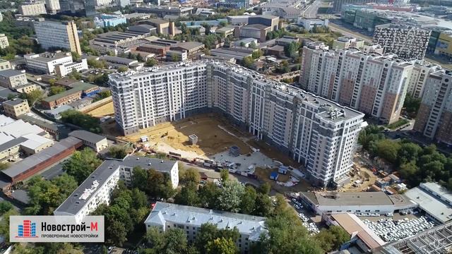 Обозор с воздуха ЖК «Прайм Тайм» от застройщика «Атлантик» (аэросъемка: сентябрь 2018 г.) смотреть онлайн