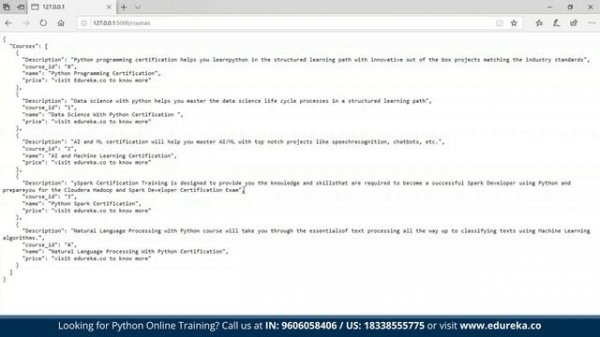 Building REST API using Python | REST API Using Flask | Python Training | Edureka