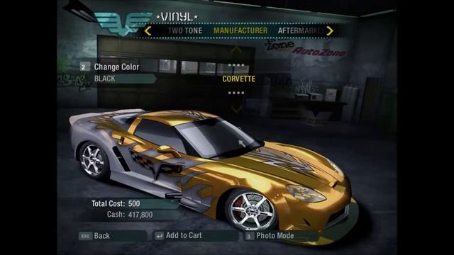 NFS Carbon-Тюнинг  Chevrolet Z06 Corvette