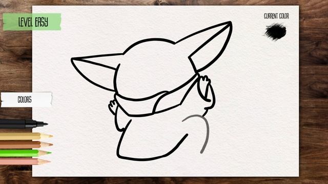 How to draw BABY YODA *easy* смотреть онлайн
