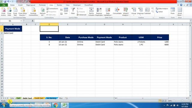 Transfer Data from one excel sheet to another or multiple sheet / No Formula Used / Explore смотреть онлайн
