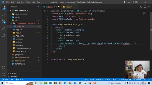 Datatables con React 4.- Creación del primer Datatable смотреть онлайн