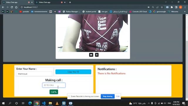 Simple video call application- using React JS, Node JS, webRTC and Socket.io смотреть онлайн