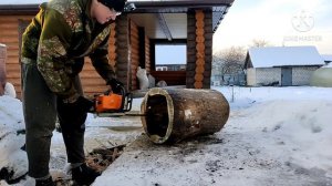 Делаем колоду для пчел/ВЫЖИГАЕМ колоду для пчел часть 2/Дешевый улей