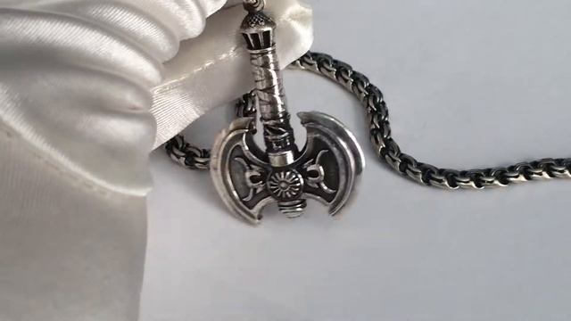 Топор Перуна. Славянский оберег. Ручная работа. Серебро 925. смотреть онлайн