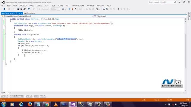 Gridview display No Record Found Message смотреть онлайн