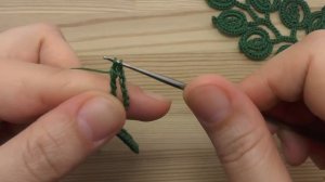 Вязание крючком ВЕТОЧКИ с ЛИСТИКАМИ мотив для ирландского кружева  crochet irish lace